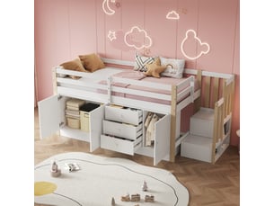 Lit superposé 90x200 cm <strong></strong>  <strong></strong> coloris blanc