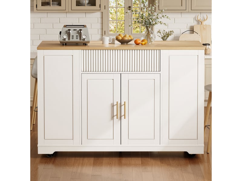  Desserte 2 portes 2 tiroirs coloris blanc mdf desserte blanc - Conforama D