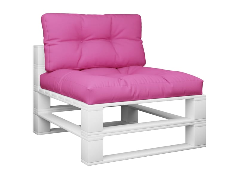  Lot de 2 coussins de palette, coussins de canapé rose tissu cf59598  - Conforama C