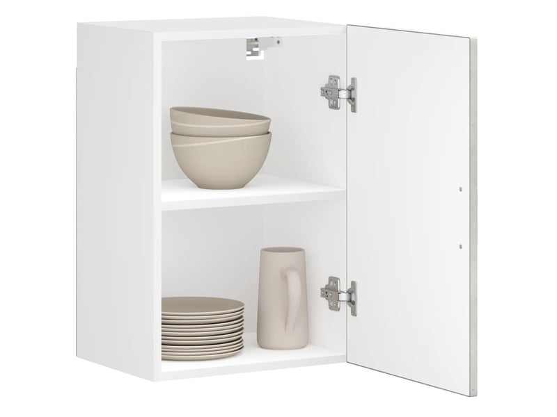  Meuble de rangement, armoire murale de cuisine porto gris béton bois d'ingénierie shl3818  - Conforama B