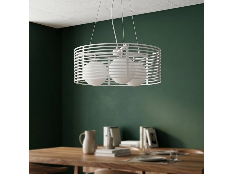  Suspension design moderne avec abat-jour en métal jail  - Conforama B