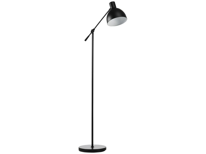  Lampadaire sur pied salon 40 w hauteur réglable, abat-jour et bras orientable, interrupteur à pied, noir, culot e27  - Conforama B