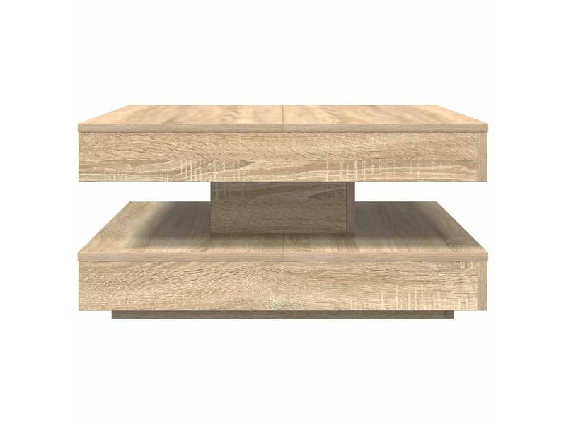  Table basse - table de salon - table à thé rotative à 360 degrés chêne sonoma 70x70x34,5 cm  - Conforama E
