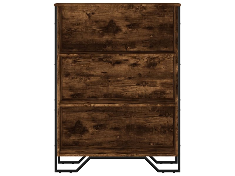  Bibliothèque, étagère de rangement chêne fumé 80x31x106 cm bois d'ingénierie  - Conforama D
