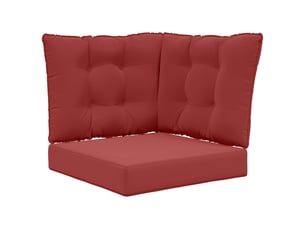 Coussin de canapé d'extérieur, coussin de chaise polyester bordeaux 50,5 x 50,5 cm cf54044