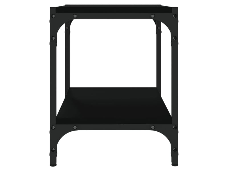  Meuble tv - banc tv - meuble de rangement noir 40x33x41 cm bois d'ingénierie et acier  - Conforama E