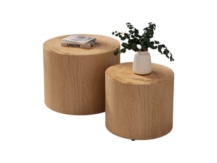 Table basse rond(e) coloris naturel LPOSPI - 48 cmx38 cm
