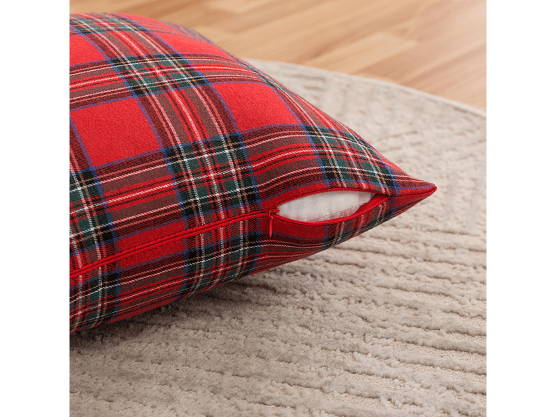  Lot de 2 housse de coussin - 2 noël plaid tartan coussin taie d'oreiller lit canapé décor à la maison, rouge cushion cover - Conforama D
