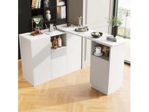 Bar coloris blanc OKWISH  - 140 cm