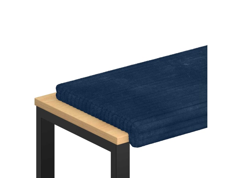 Coussin de banc, coussin d'assise, coussin de canapé velours côtelé en peluche bleu marine cf53868 - Conforama A