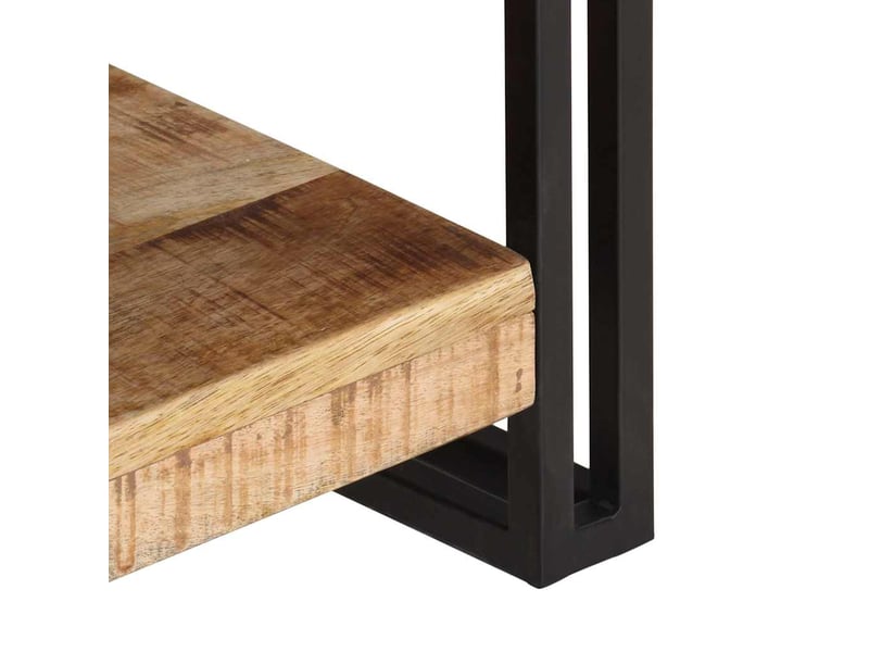  Meuble tv - banc tv - meuble de rangement 120x30x40 cm bois de manguier brut  - Conforama E