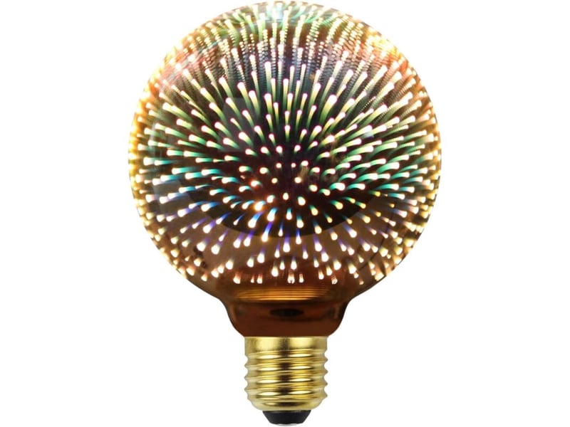  Edison ampoule 3d feu d'artifice led ampoule 4w 220-240v e27 spécialité ampoule décorative (g95)  - Conforama A