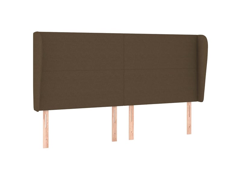  Tête de lit, décoration murale avec oreilles marron foncé 163x23x118128 cm tissu shl64495  - Conforama A