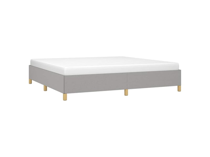 Lit double- lit adulte -  cadre de lit sans matelas gris clair 200x200 cm tissu  - Conforama B