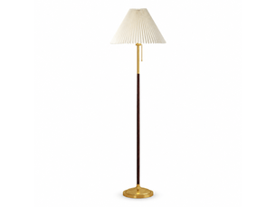 Lampadaire plissé doré