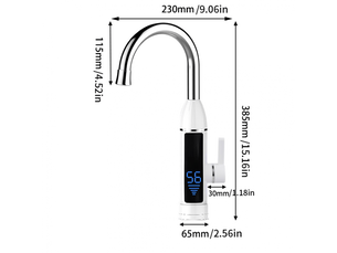 Chauffe-eau électrique robinets chauffe-eau instantané robinets chauffe rapide à robinet chauffe-eau à affichage numérique lcd