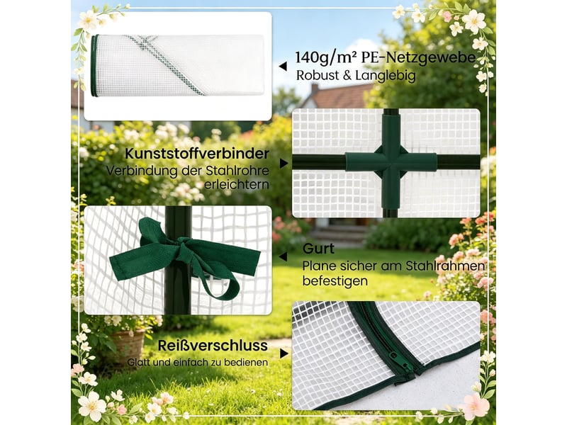  Serre adossée portable, serre extérieure pour plantes, format compact  - Conforama E