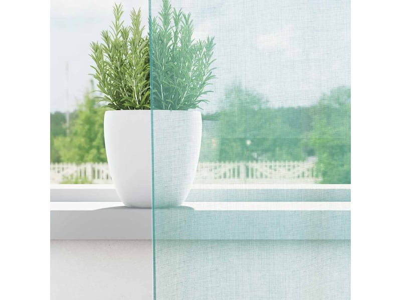  Lot de 2 rideaux en voile, voilages avec œillets turquoise cf44430  - Conforama C