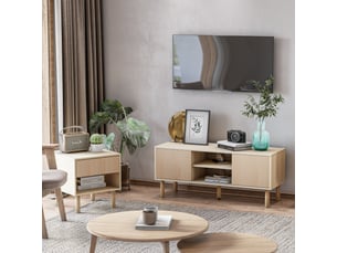 Meuble tv coloris naturel 115 cm SWEIKO