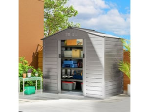 Abri de jardin en acier galvanisé avec double porte gris 213 x 131 x 192 cm - pangivo