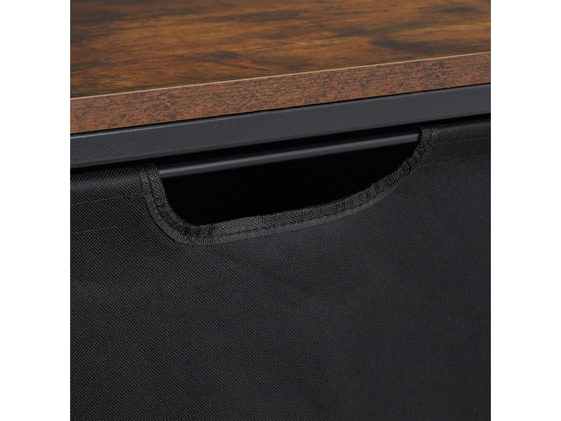  Meuble à linge pratique avec sacs amovibles rangement 120 x 60 x 30 cm en bois noir 13_0014703  - Conforama C