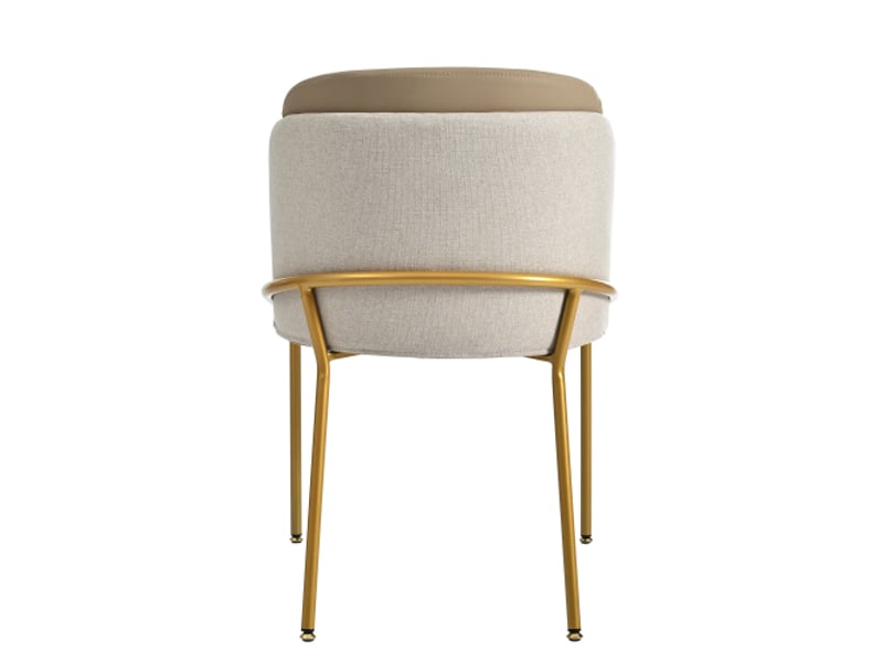  6 chaises modernes à pieds inclinés et réglables – idéal salonopen spacesalle à manger – beigekaki  - Conforama D