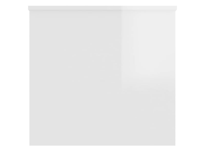  Table basse rectangulaire | table de salon blanc brillant 102x55,5x52,5 cm bois d'ingénierie  - Conforama E