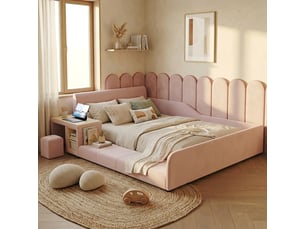 Lit combiné 140x200 cm Fay Lum coloris rose