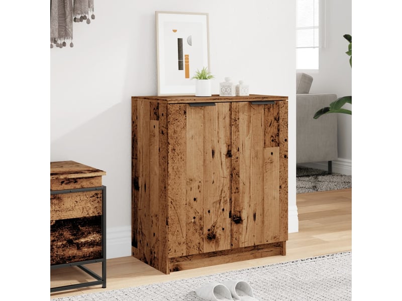  Meuble à chaussure, armoire à chaussures vieux bois 59x35x70 cm bois d'ingénierie  - Conforama C