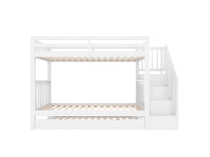 Lit superposé 90x200 cm TCQPZ coloris blanc