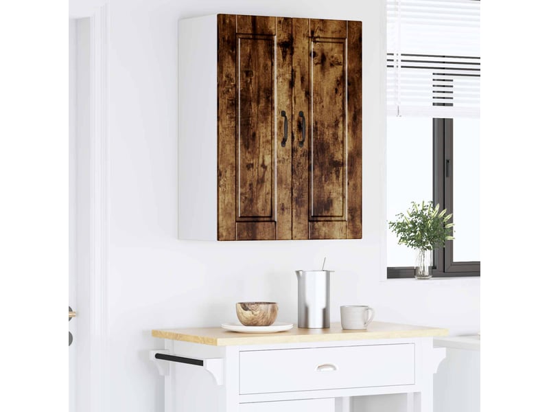 Meuble mural de cuisine | armoire de cuisine 2 pcs chêne fumé bois d'ingénierie shl9463 - Conforama D