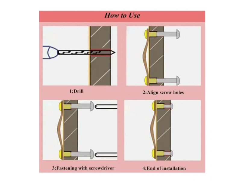  Tiroirs en cuir pour meubles, tiroirs en cuir pour armoires, délicat tiroir en cuir avec vis de 13,8 cm  - Conforama C