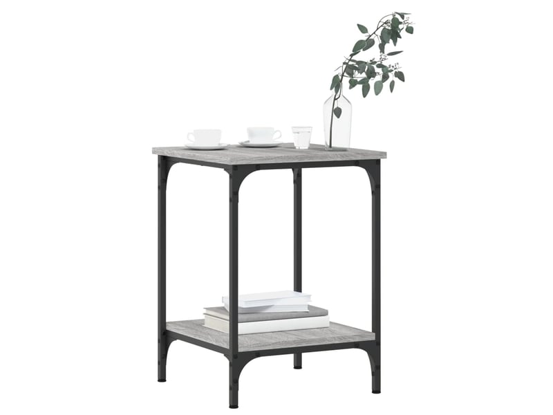  Table de chevet - table basse sonoma gris 40x40x55 cm bois d'ingénierie  - Conforama B