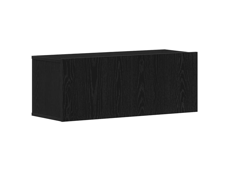  Meuble tv - banc tv - meuble de rangement 80 x 30 x 30 cm chêne noir bois d'ingénierie  - Conforama A