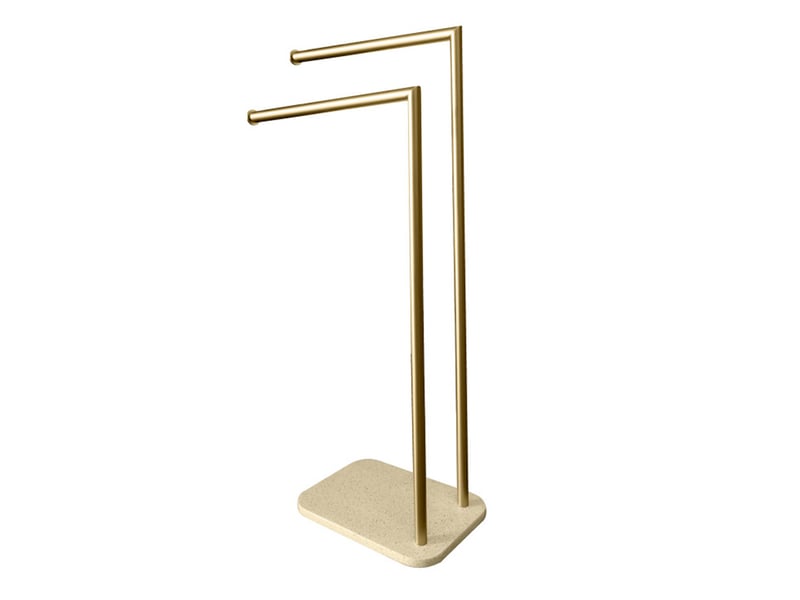  Porte-serviettes sur pied 2 barres en métal 80x40 cm  - Conforama A