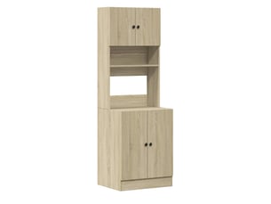 Meuble de rangement, armoire de cuisine chêne sonoma 60x50x180cm bois d'ingénierie