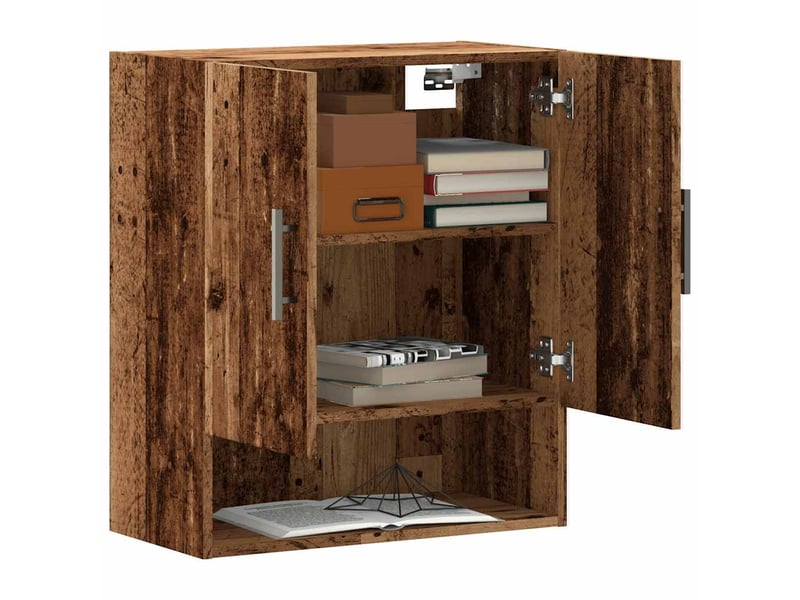  Armoire murale salon, meuble de rangement vieux bois 60x31x70 cm bois d'ingénierie shl5395  - Conforama C