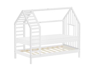 Lit cabane 80x160 cm <strong>ML-DESIGN</strong>  <strong>ECD Germany GmbH</strong> coloris blanc