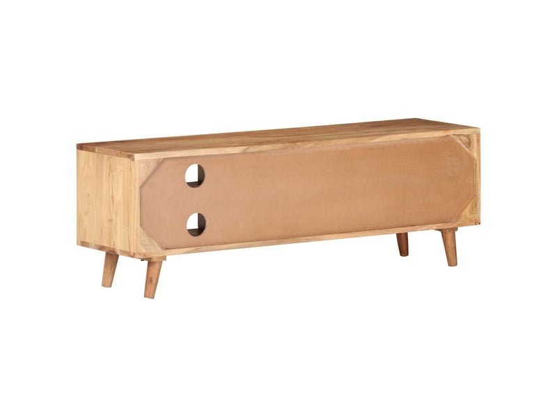  Meuble tv - banc tv - meuble de rangement 115x30x39 cm bois d'acacia massif  - Conforama C
