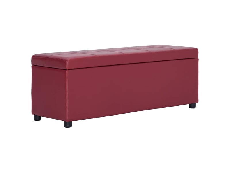  Banc d'entrée, banc d'intérieur avec compartiment de rangement 116 cm bordeaux similicuir  - Conforama D