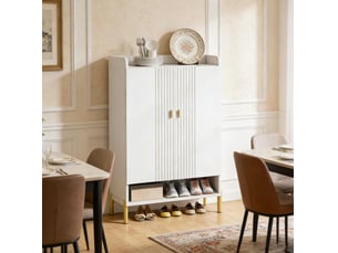 Meuble à chaussures 20 paire(s)  <strong>MIVRAY </strong>  <strong></strong> coloris blanc