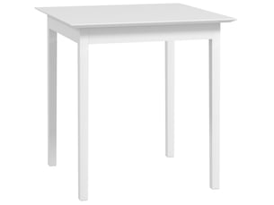 Table à manger carrée 75 x 75 cm – blanche – 2 personnes, style campagne pour petits espaces