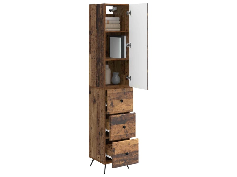 Ensemble de meubles 2 pcs, rangement de salon 34,5x34,5x90 cm bois d'ingénierie shl9466 - Conforama C