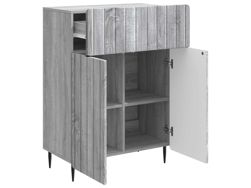  Buffet - bahut - meuble de rangement sonoma gris 66 x 34,5 x 92 cm bois d'ingénierie  - Conforama E