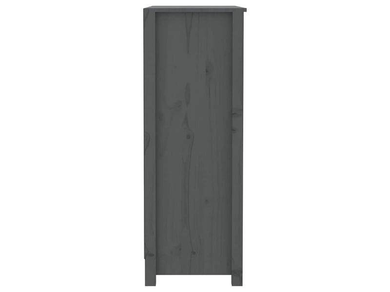  Bibliothèque, meuble de rangement salon gris 80x35x97 cm bois de pin massif  - Conforama E