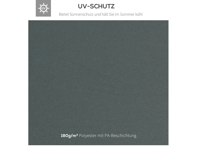  Parasol 3 x 3 cm toit de remplacement toit de pavillon en polyester gris charbon pavillon en métal  - Conforama D