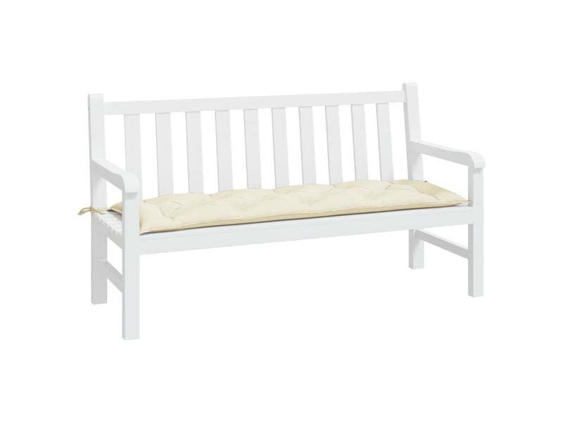  Coussin de banc de jardin, coussin d'assise crème 150x50x7 cm tissu oxford cf52715  - Conforama C