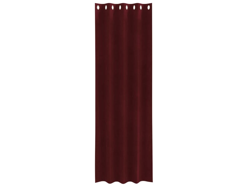  Lot de 2 rideaux, rideaux de fenêtre bordeaux 140 x 225 cm velours cf44008  - Conforama D