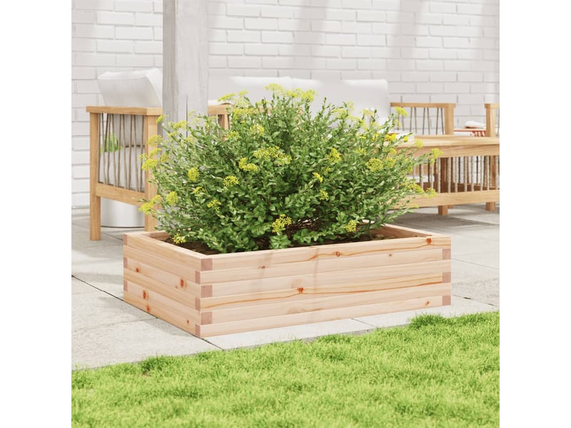  Jardinière - bac à fleurs 90x60x23 cm bois de pin massif  - Conforama C