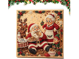 Kit diamond painting perles de noël pour adultes – art mural diy, décoration maison et cadeau-style b